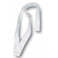 White Single Strap Web Carrying Belt w/ Woven Pole Pocket